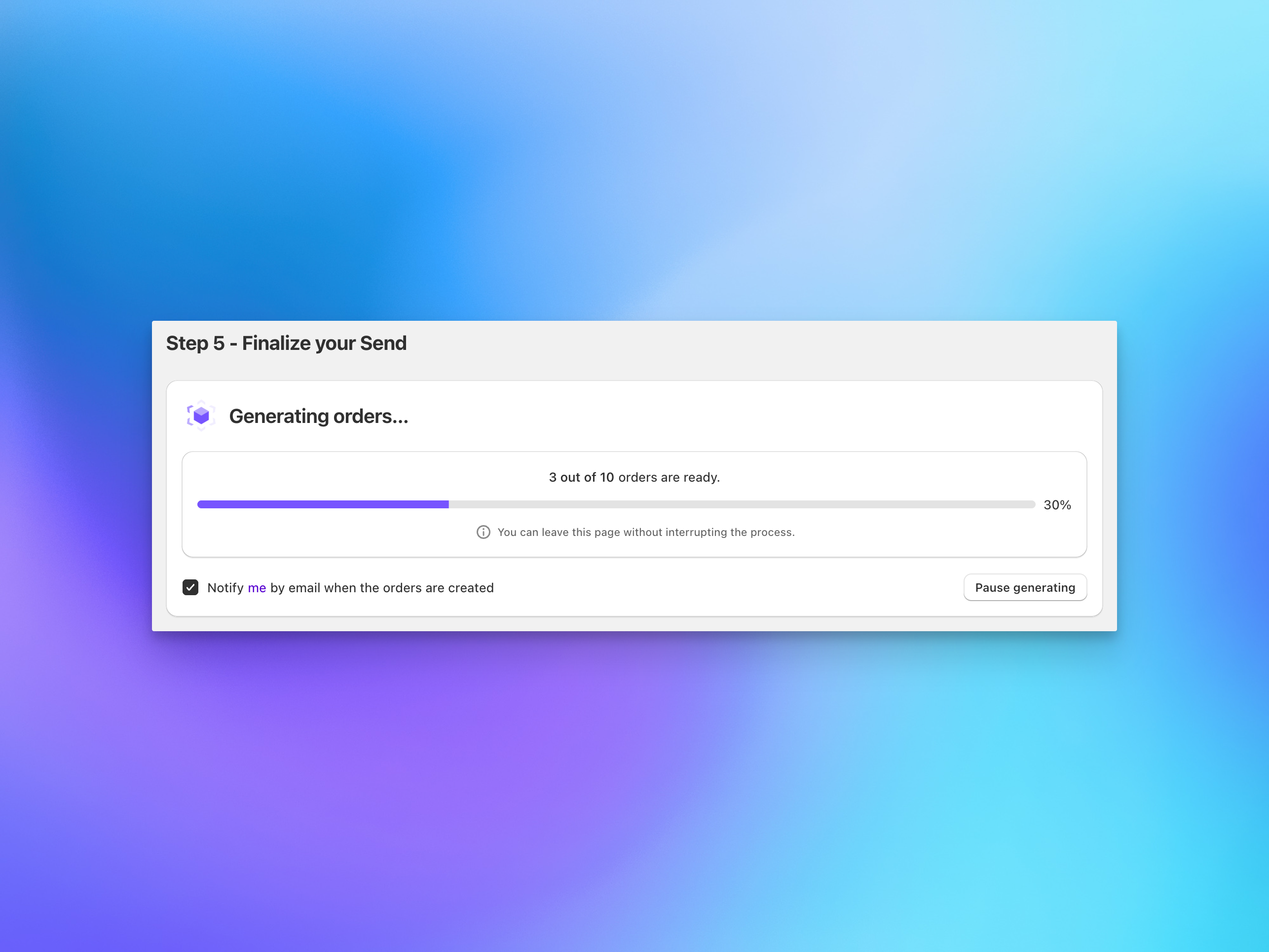 Send To Many generating individual Shopify orders for each recipient in a bulk Send